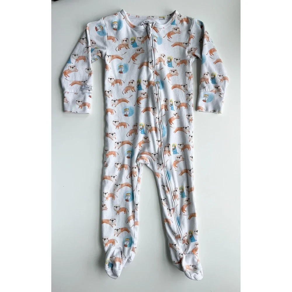 Holy Pals Daniel & The Lions Den Pajama Footie Sleeper 18-24 Months
